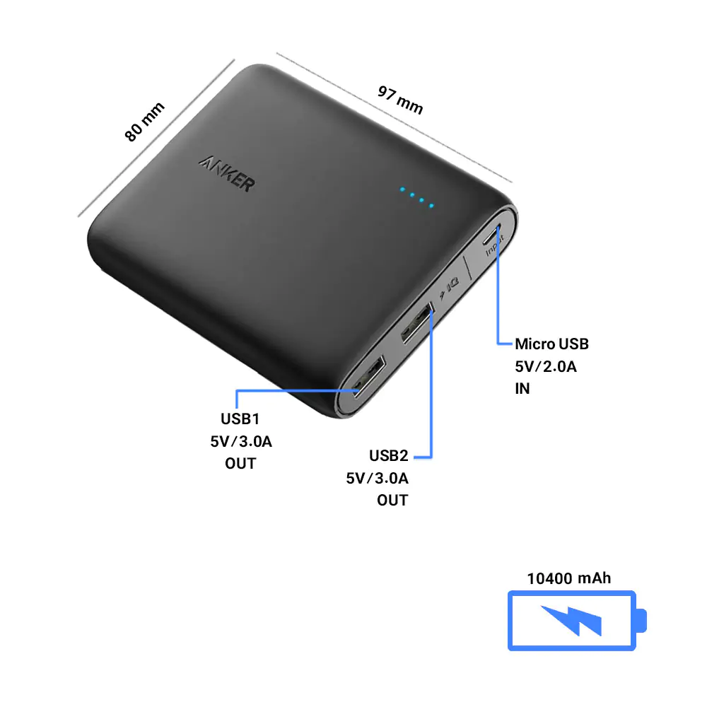 Anker A1214 PowerCore 10400mAh Power Bank