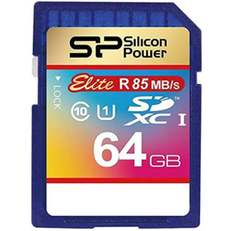  کارت حافظه SDXC سیلیکون پاور مدل Elite کلاس 10 استاندارد UHS-I U1 سرعت 85MBps ظرفیت 64 گیگابایت 