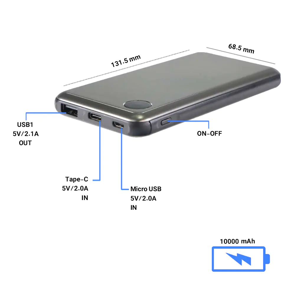Tsco TP 866L 10000 mAh Power Bank