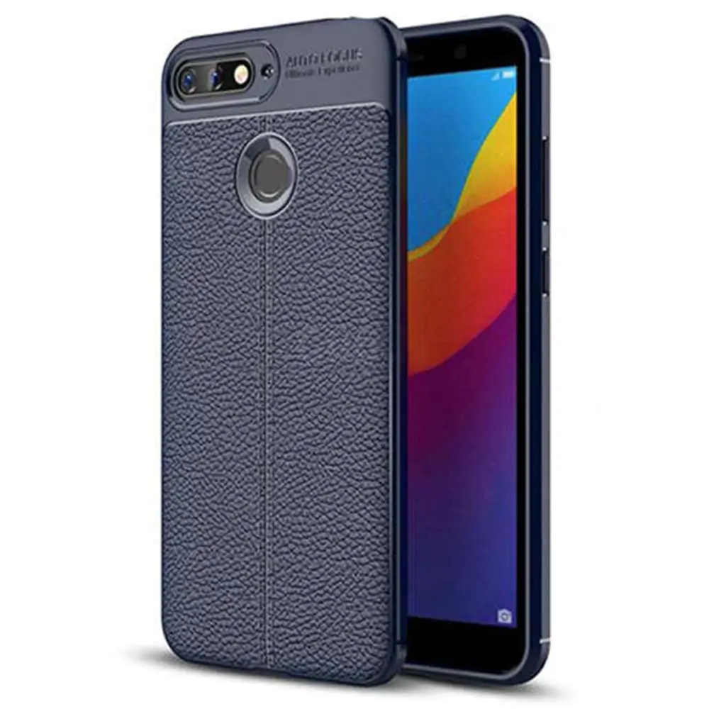 قاب محافظ ژله ای طرح چرم Huawei Y6 2018 / Y6 Prime 2018 / Honor 7A مدل Auto Focus