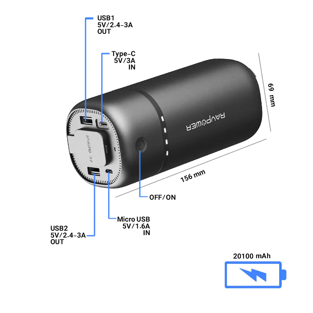 RAVpower RP-PB105 20100mAh Power Bank
