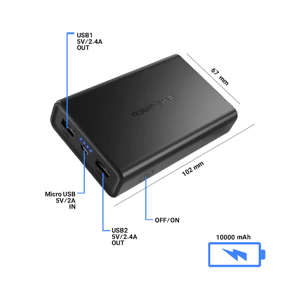 RAVpower RP-PB005 10000mAh Power Bank