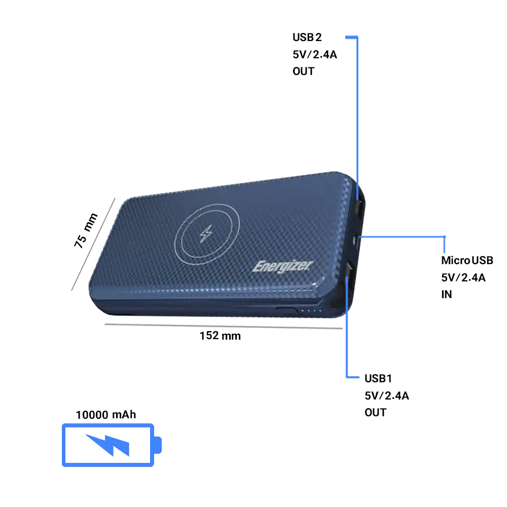 Energizer QE10004 10000mAh Power Bank