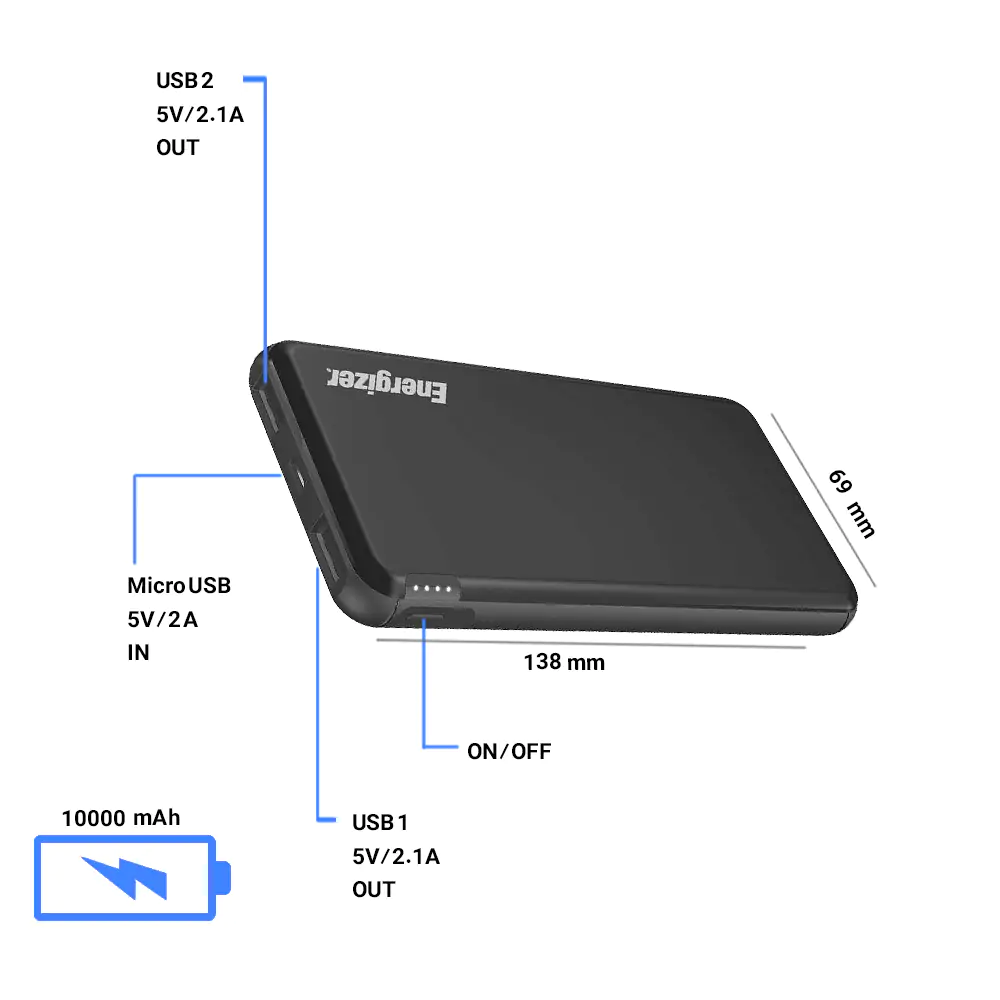 Energizer UE10046 10000mAh Power Bank