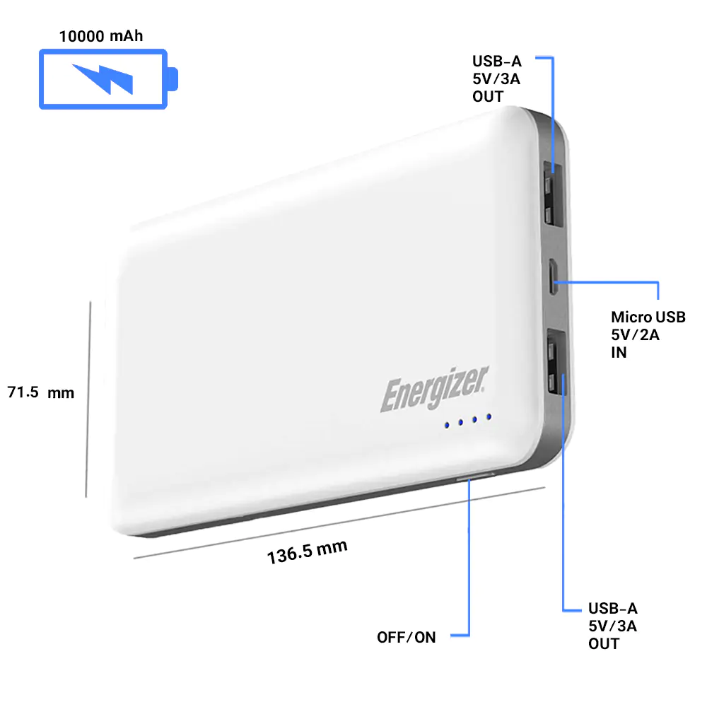 Energizer UE10025PQ 10000mAh Power Bank