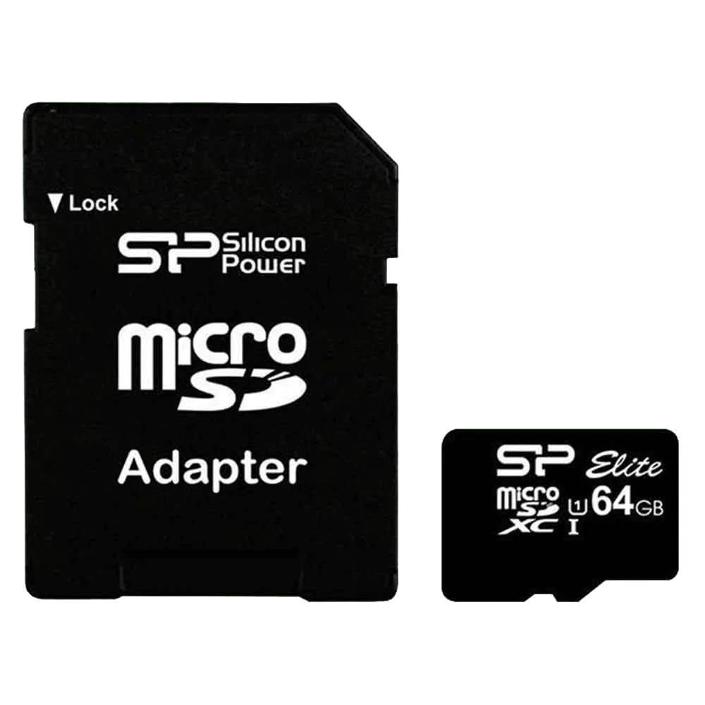 Silicon Power Color Elite Class 10 85MBps microSDXC With Adapter - 64GB