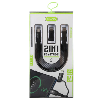 کابل شارژ و انتقال داده TYPE-C+lightning باوین CB189 کابل شارژ و انتقال داده TYPE-C+lightning باوین CB189