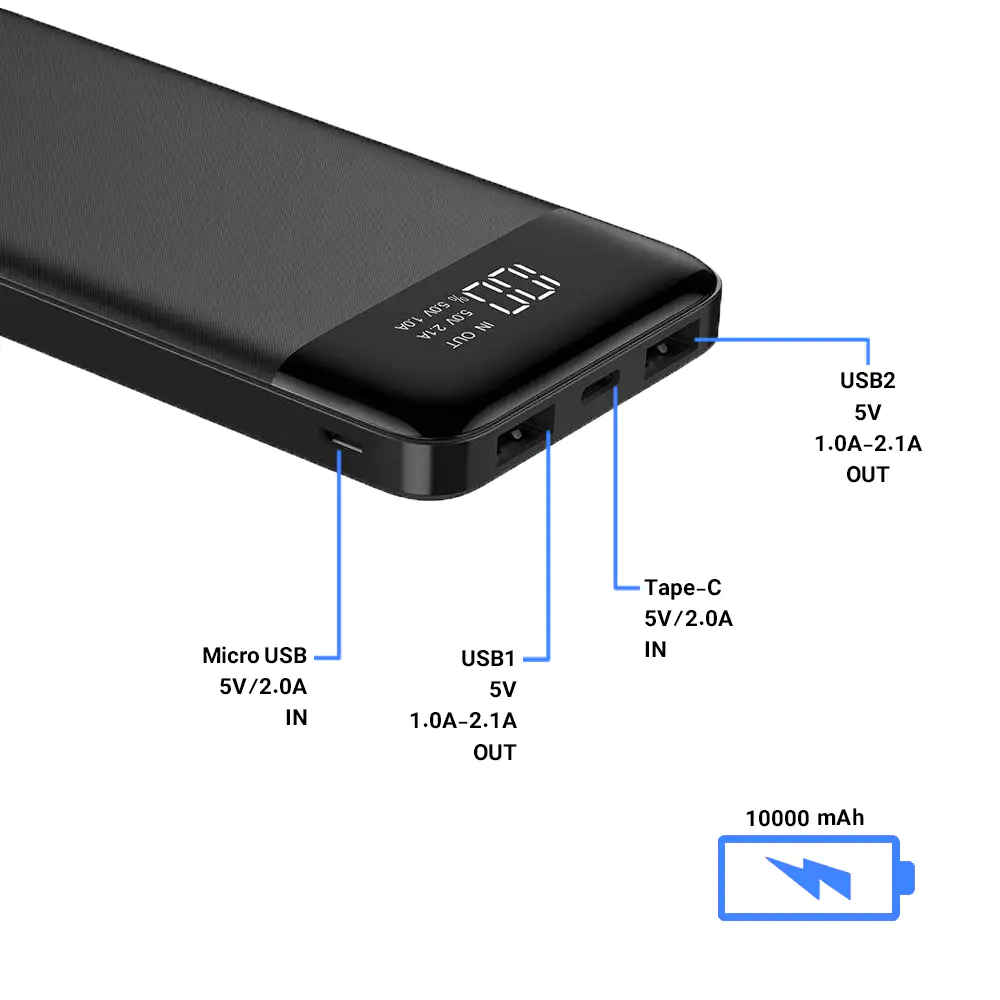 Veger VP-1056 10000mAh Power Bank