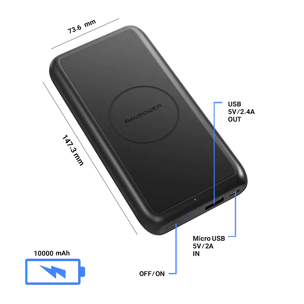 RAVpower RP-PB081 10000mAh Power Bank