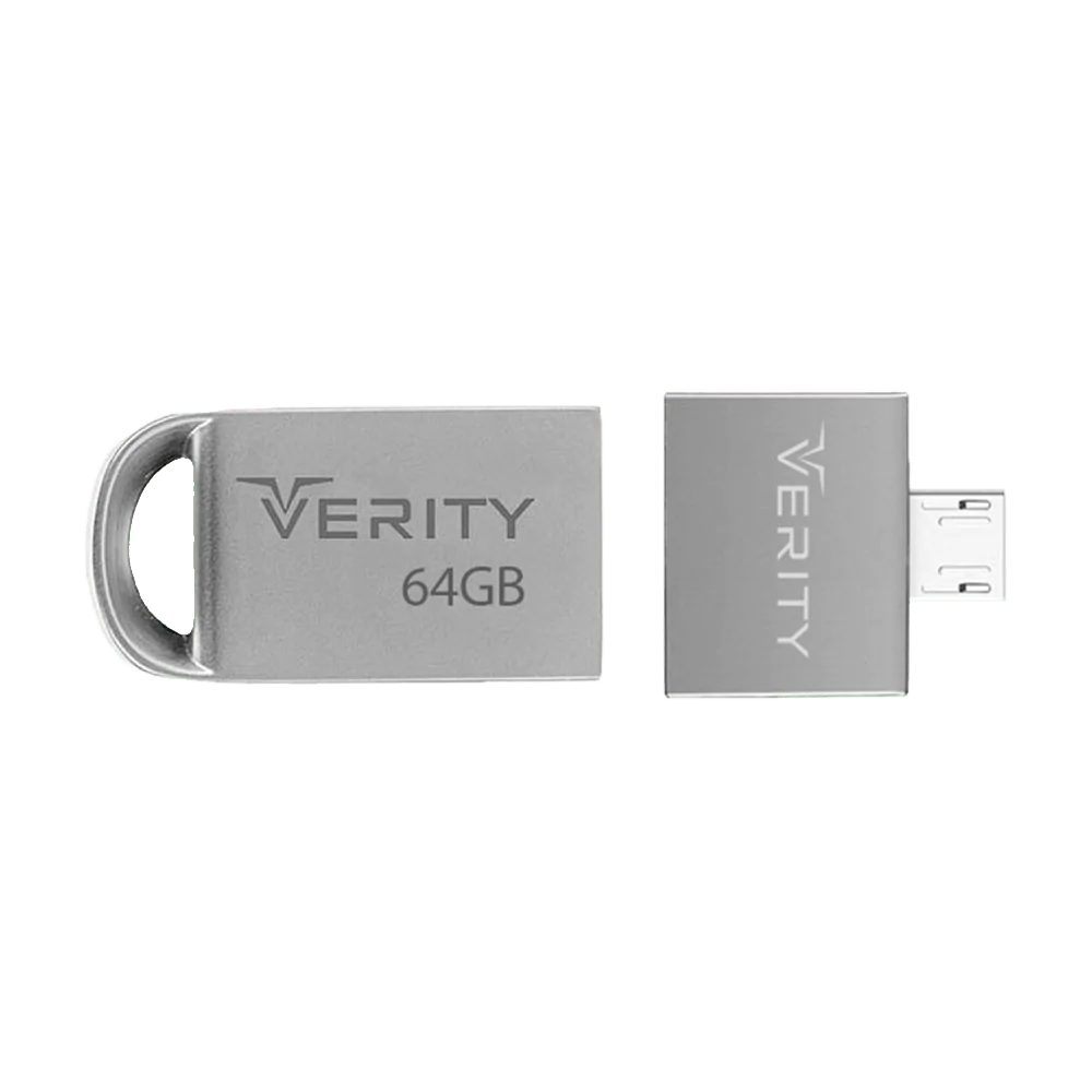 فلش مموری وریتی مدل V8110 + تبدیل OTG ظرفیت 64 گیگابایت