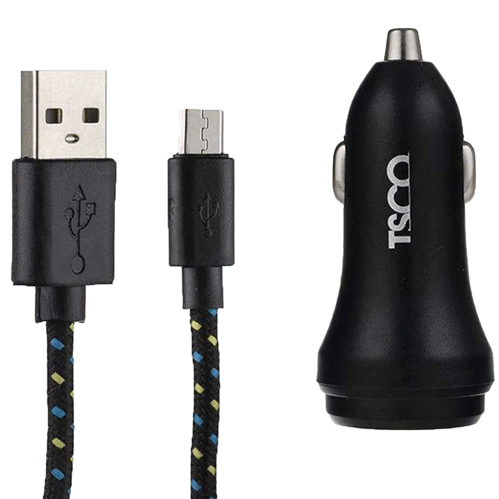 شارژر فندکی تسکو مدل TCG 25 همراه با کابل microUSB