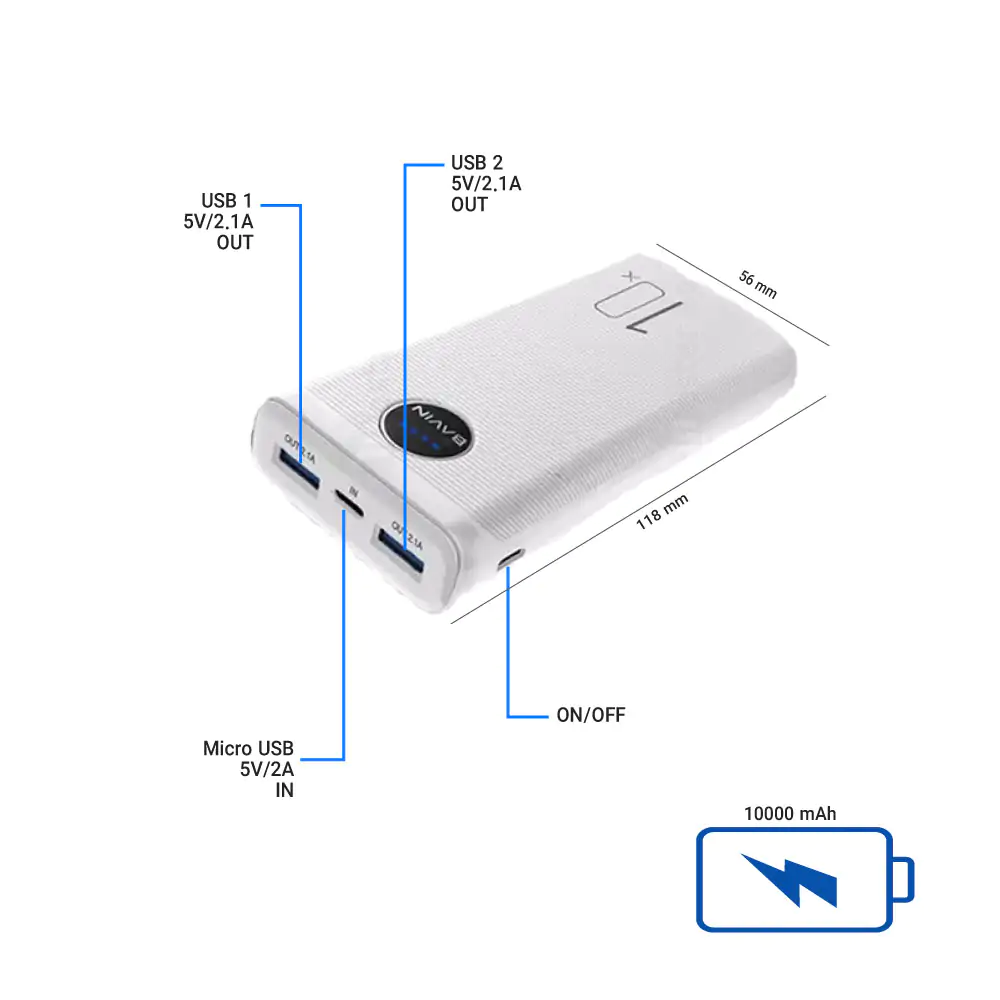 Bavin PC 086 10000mAh Power Bank