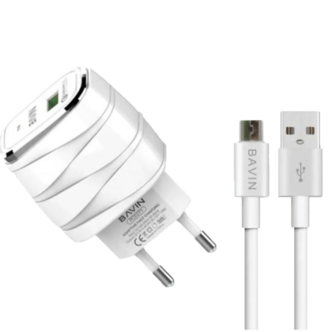 شارژر دیواری باوین مدل PC527Y به همراه کابل تبدیل Micro USB