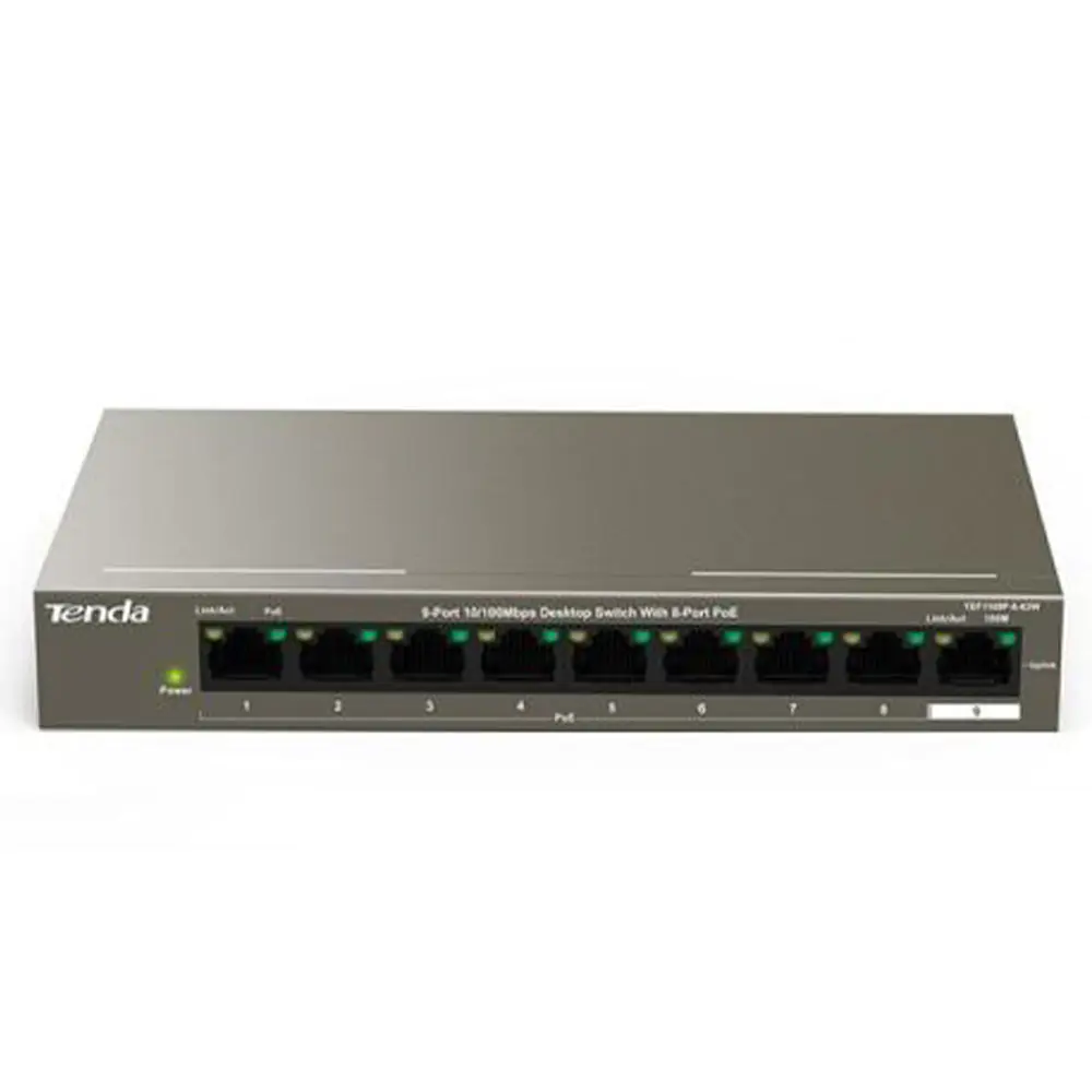 سوییچ 9 پورت POE تندا مدل TEF1109P-8-63w