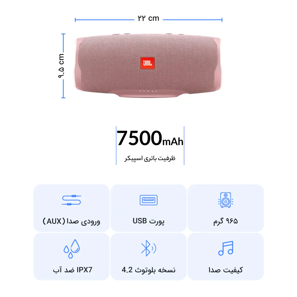 JBL Charge 4 Bluetooth Portable Speaker