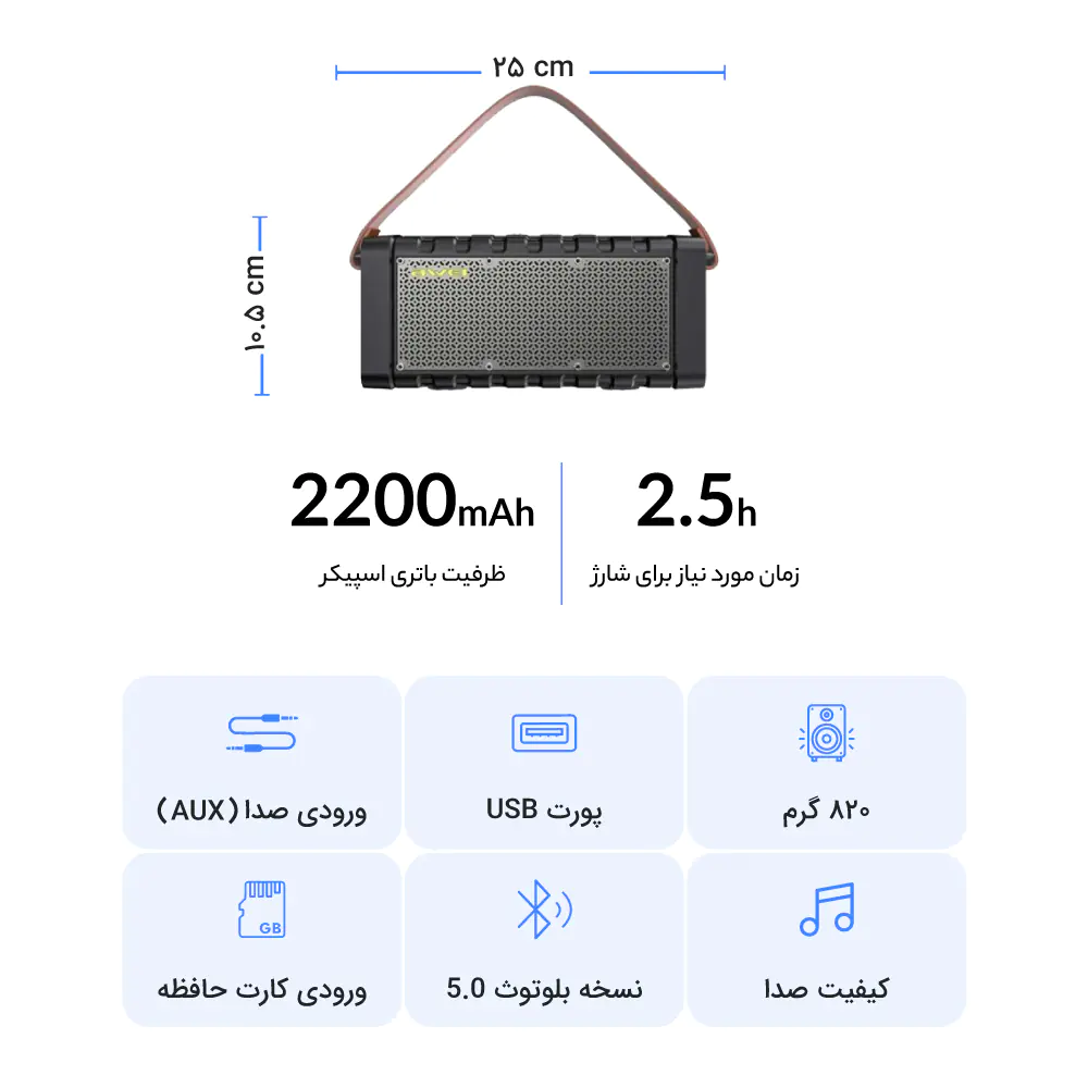 AWEI Y668 bluetooth Speaker with Power Bank