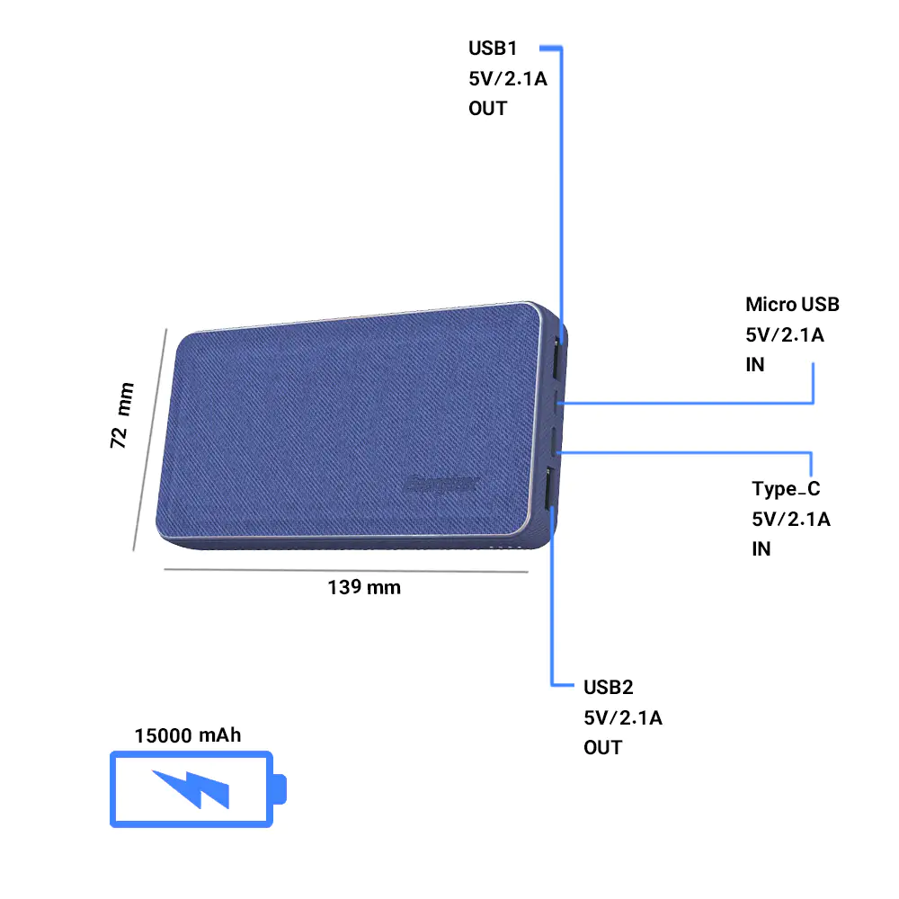 Energizer UE15043 15000  mAh Power Bank