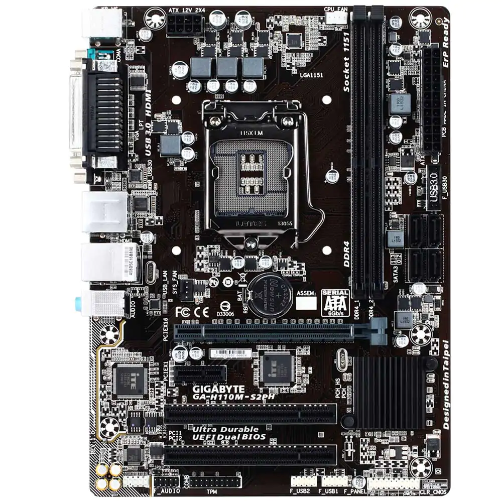 مادربرد گیگابایت مدل GA-H110M-S2PH rev. 1.0