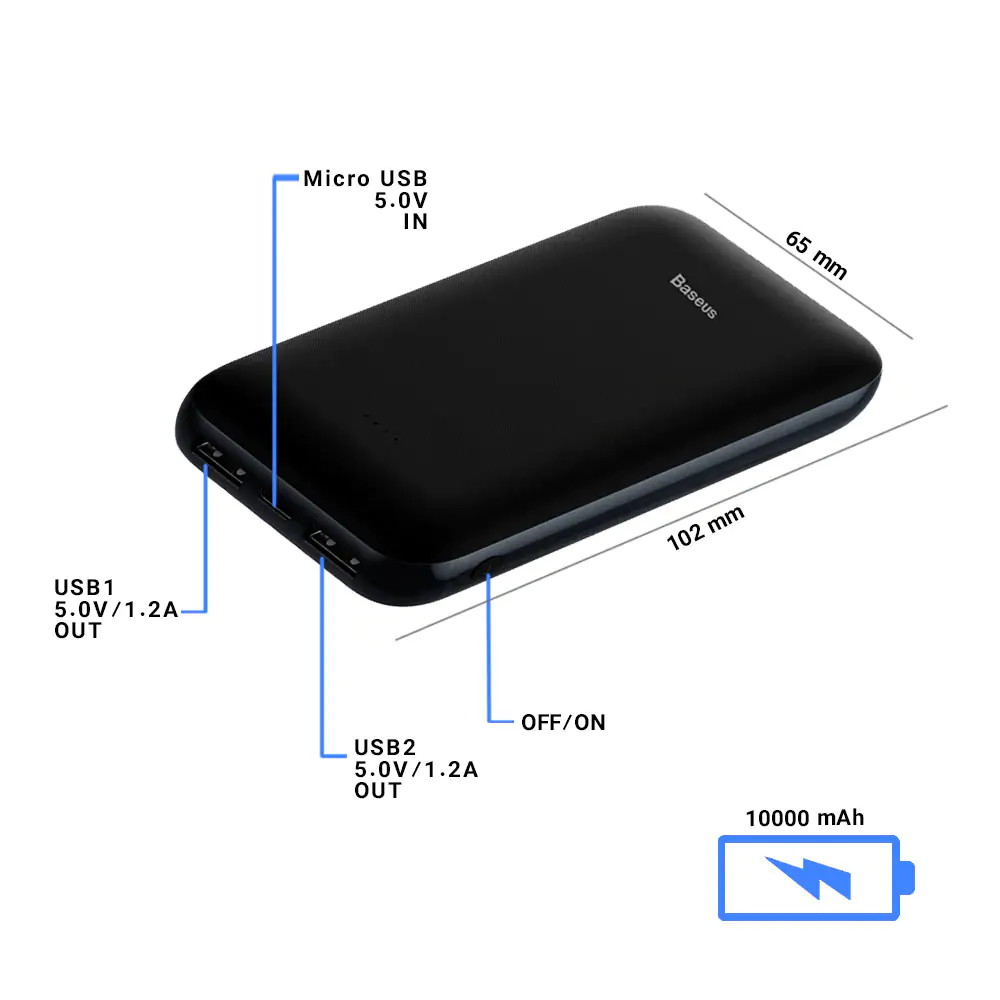 Baseus PPJAN-A01 10000mAh Power Bank