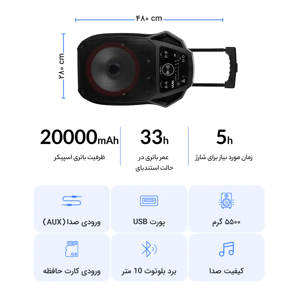 TSCO TS 1850 Portable Bluetooth Media Player