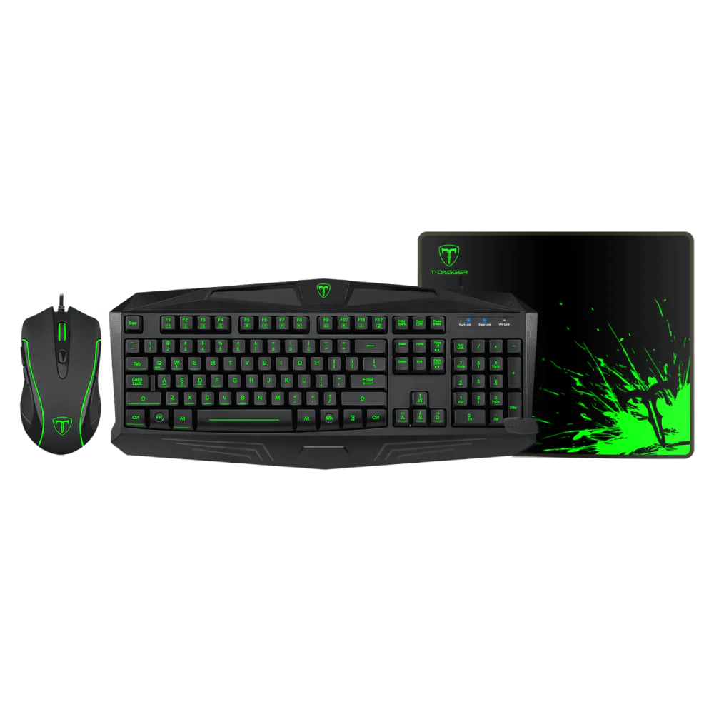 T-Dagger 3in1 Combo T-TGS006 Mouse Keyboard Mouse Pad Set