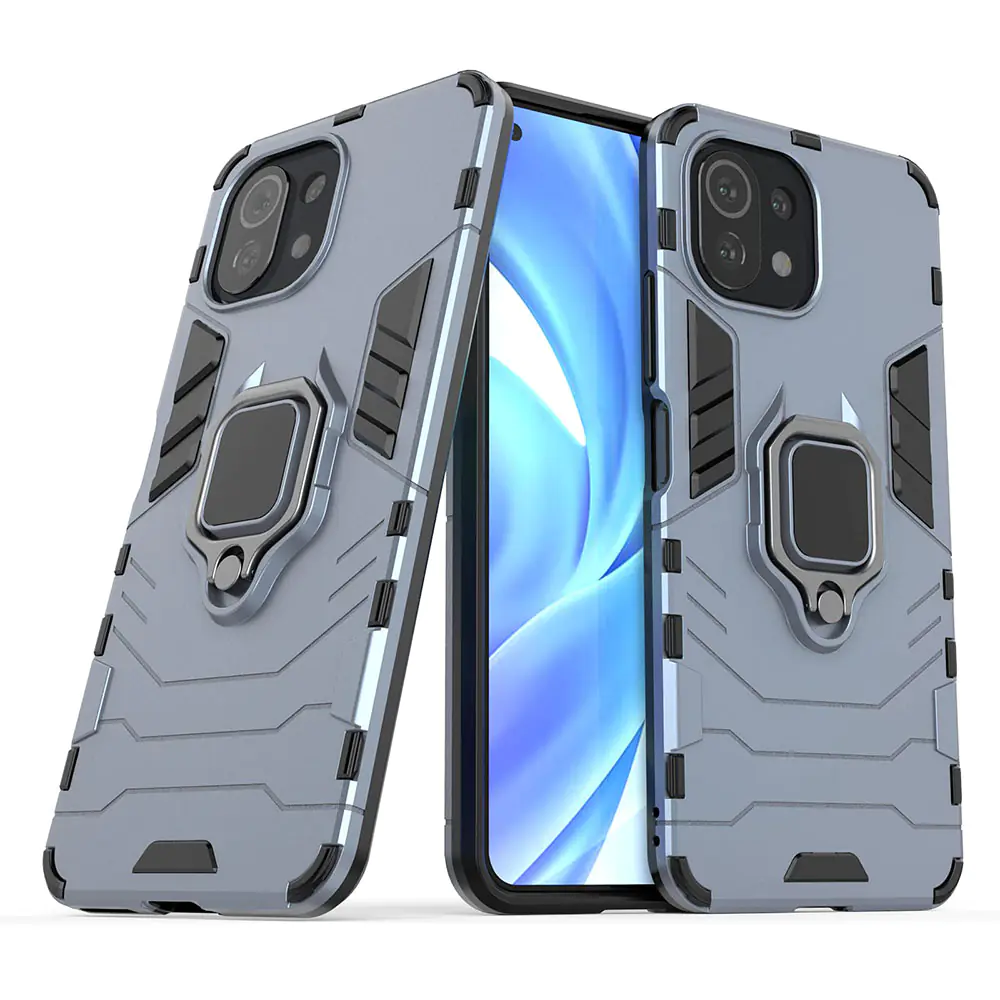 Xiaomi Mi 11 Lite / Mi 11 Lite 5G KEYSION ShockProof Armor Ring Cover