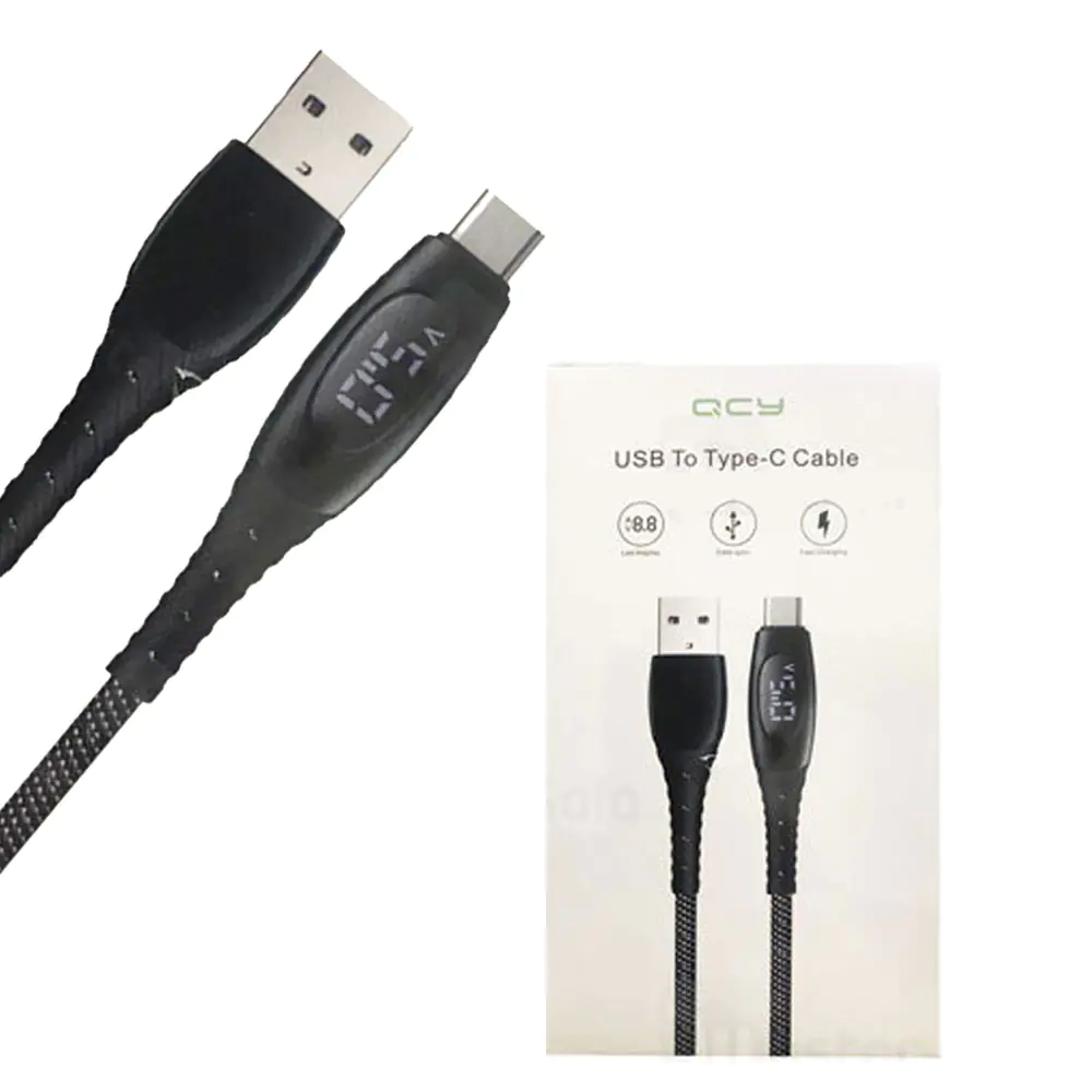 QCY LED Digital Display Data Line type C Cable Power Length 1.2 meters