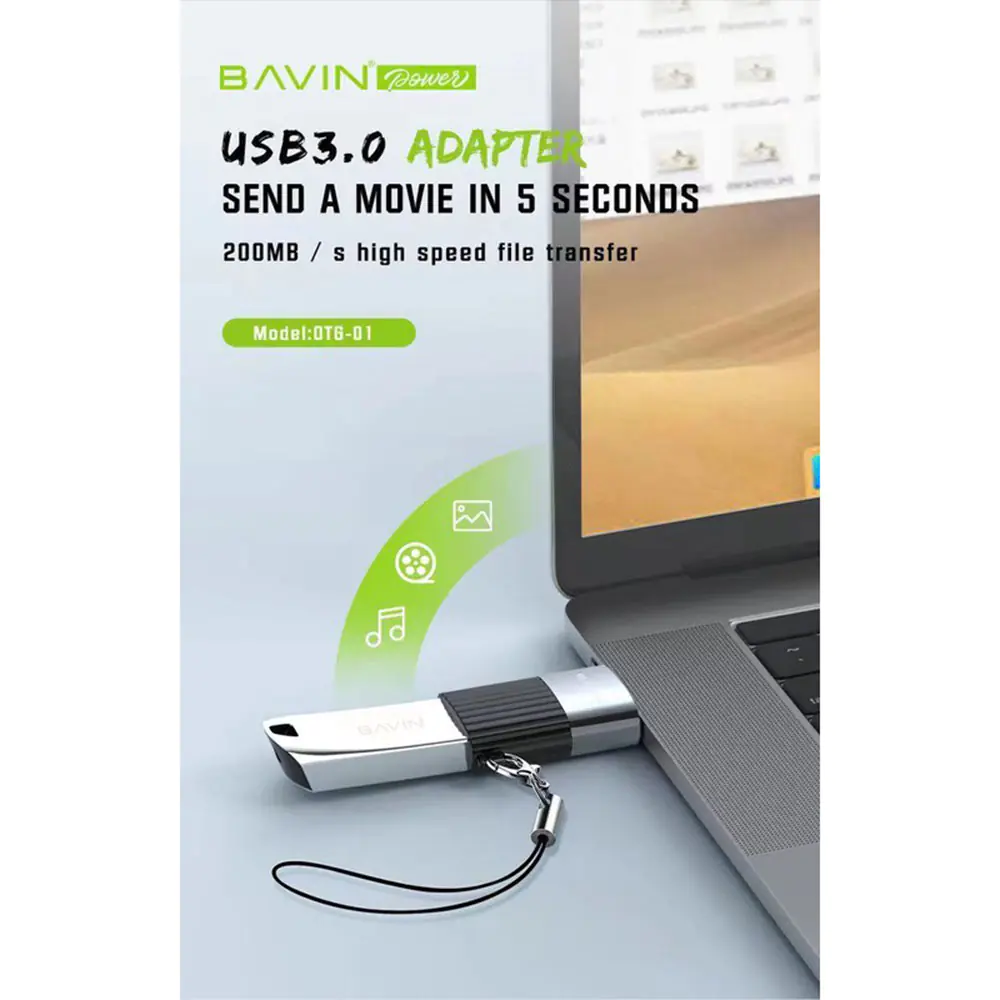 OTG Converter Bavin USB To Micro Model OTG-02