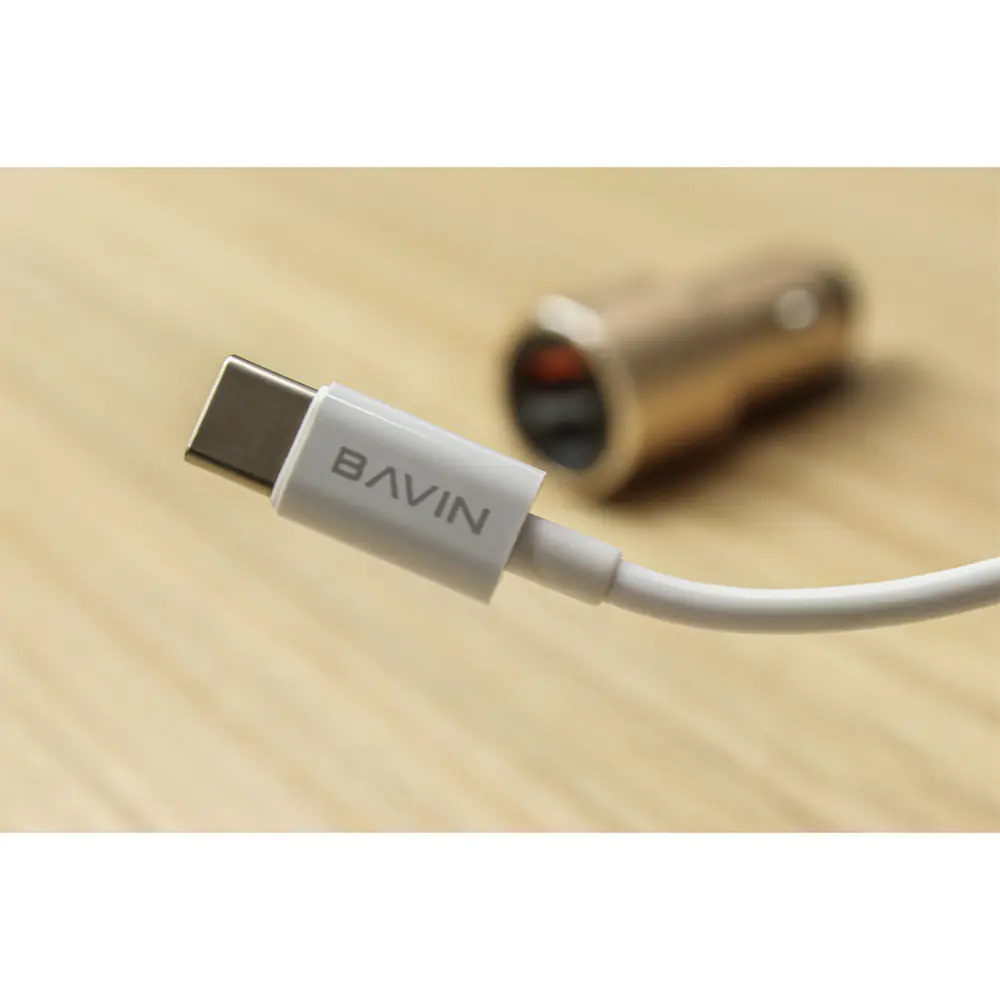 Car Charg Bavin With Cable USB-C PC376
