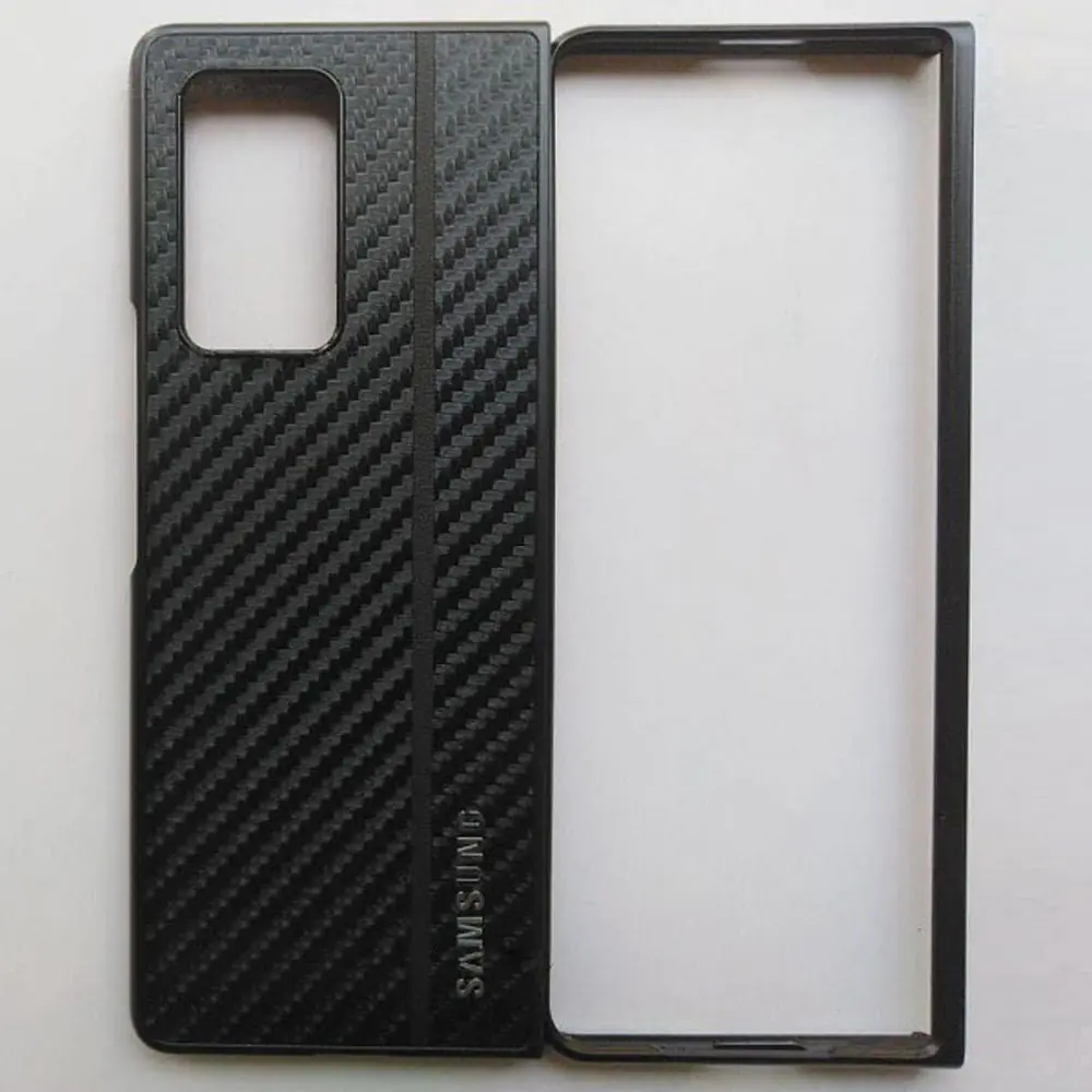 Cover Fiber Carbon Model Leather Case For Samsung Galaxy Z Fold 2
