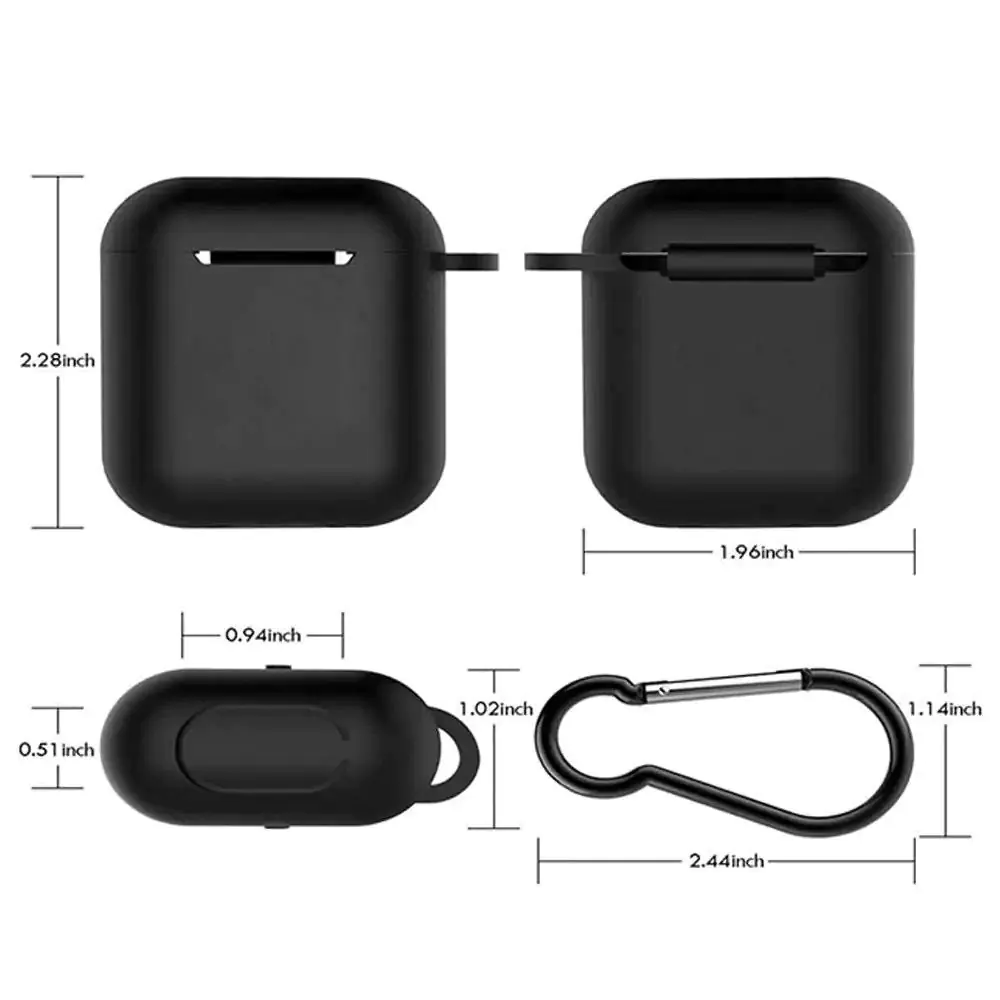 Silicone Protective Cover With a Retaining Strap For Apple AirPod 1 / 2 Case