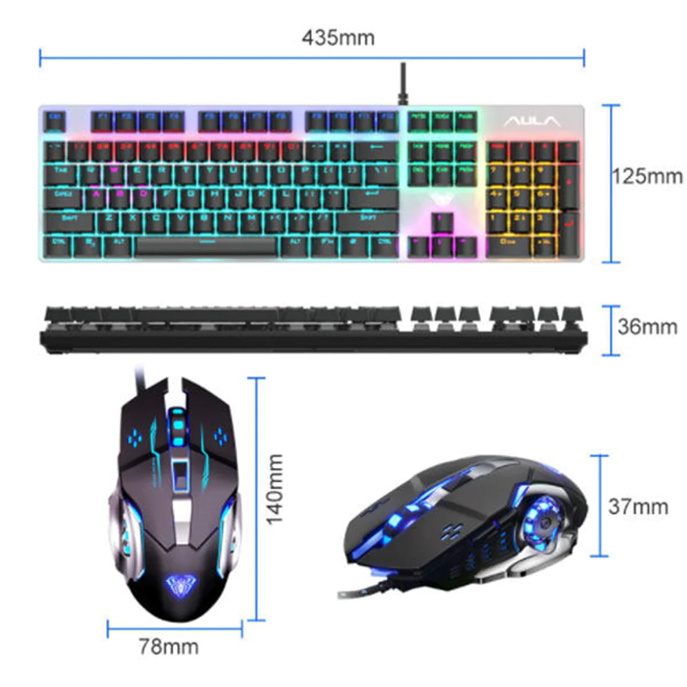 AULA Mountion T400 Gameing Keyboard and Mouse