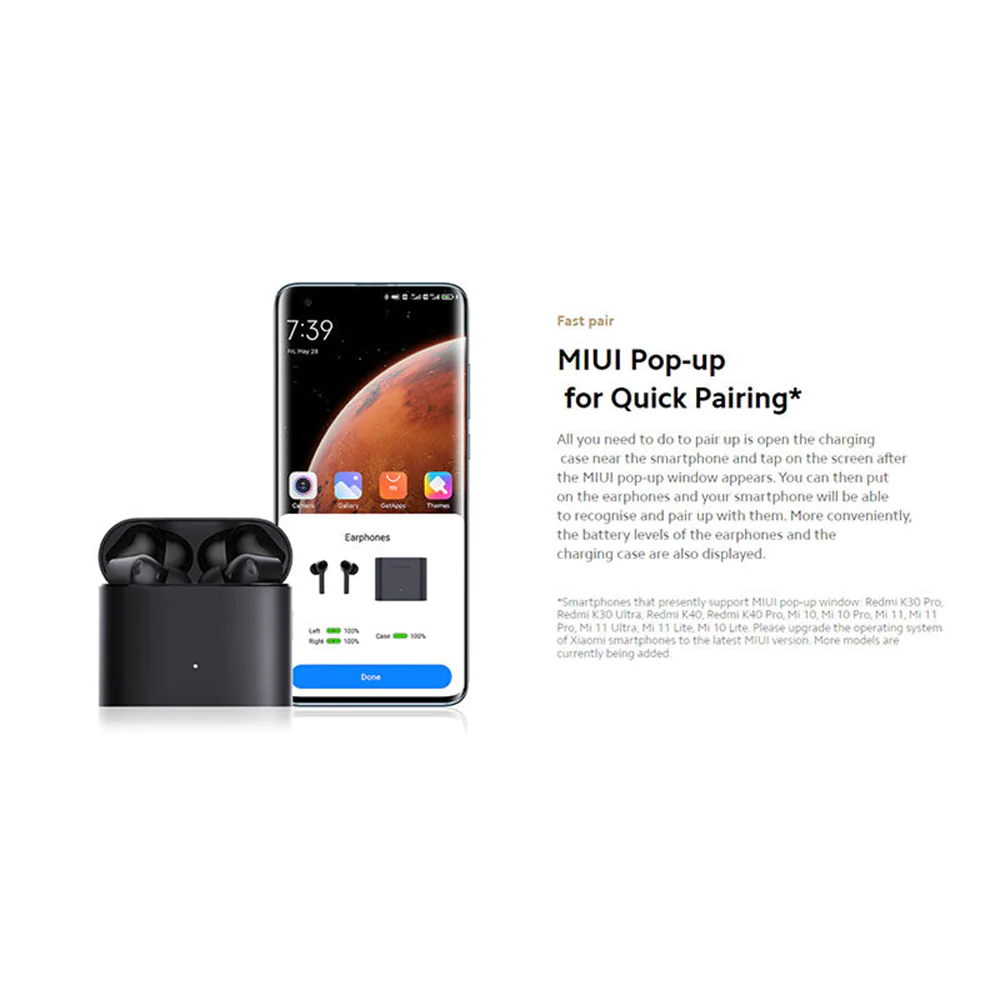 Xiaomi Mi Earphones 2 Pro Wireless Bluetooth Headphone