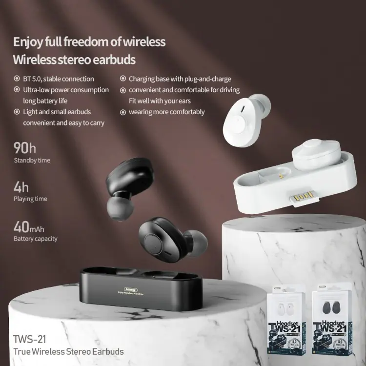 Remax TWS-21 Wireless Headphones