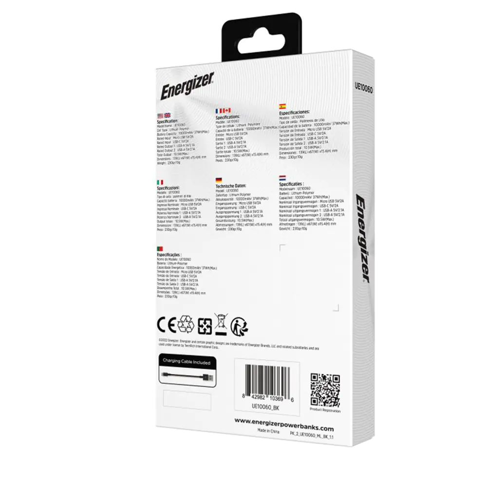 Energizer UE10060 10000mAh Power Bank