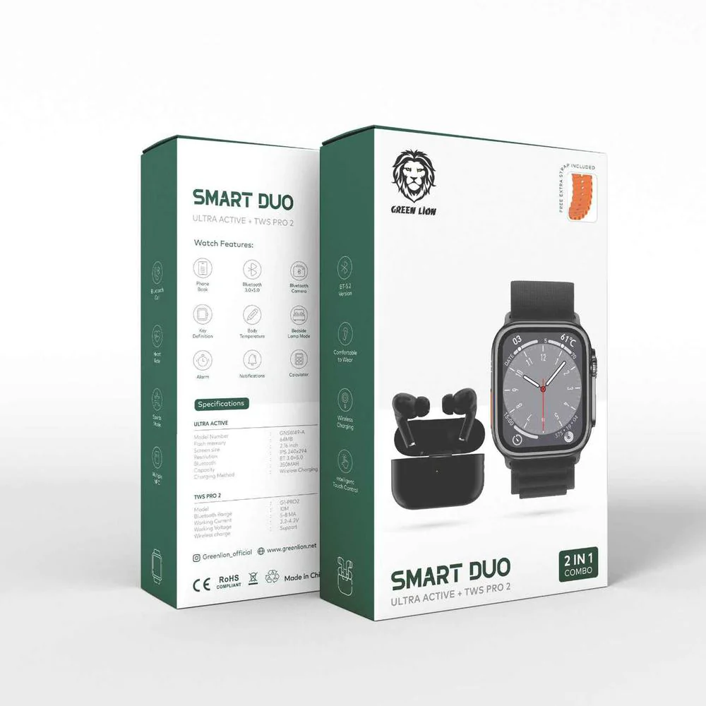 Smart Watch Green Lion Smart DUO (Ultra Active + TWS Pro 2)