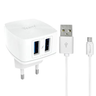 شارژر دیواری وریتی مدل AP2112 به همراه کابل MicroUSB
