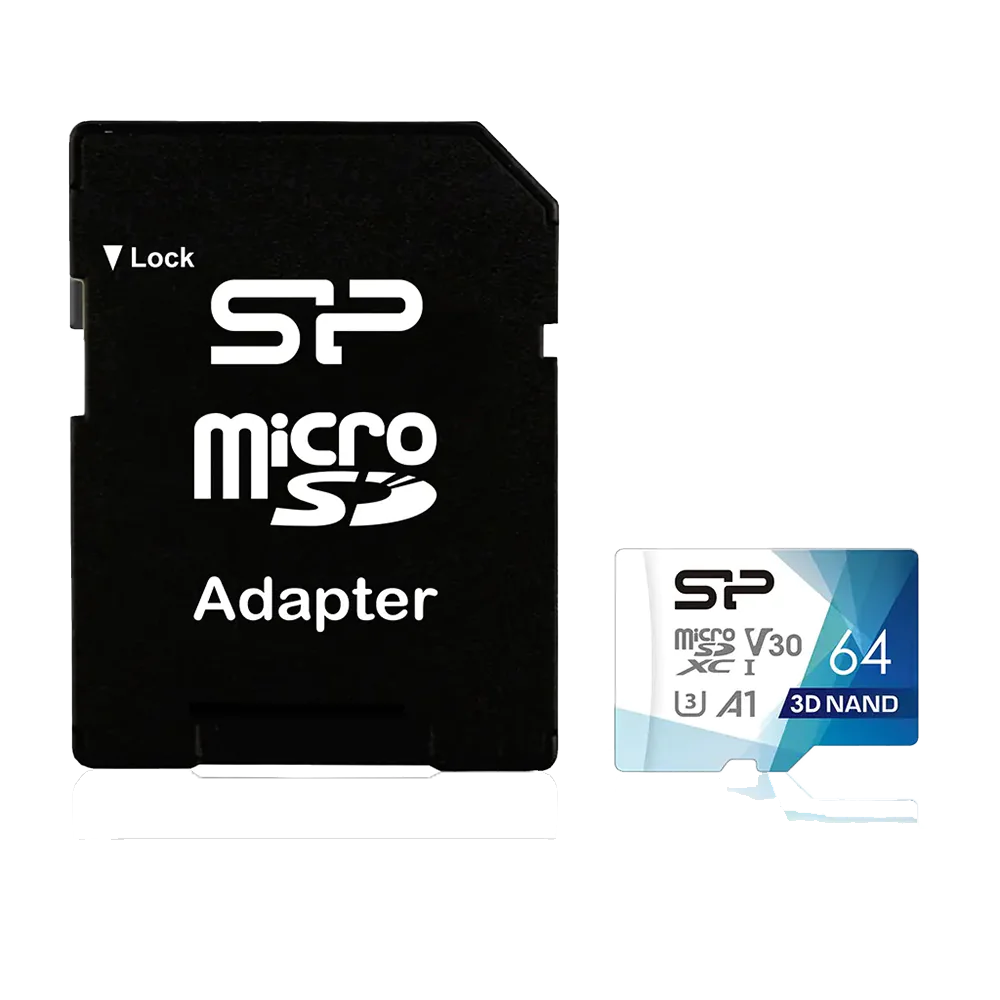 Micro SUPERIOR PRO U3 V30 128GB Adapter silicon Power