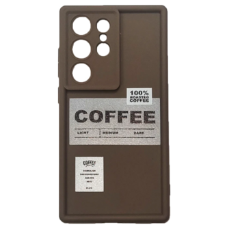 کاور فشن کیس مدل TPU Coffee محافظ لنز دار مناسب برای گوشی Galaxy S24 Ultra