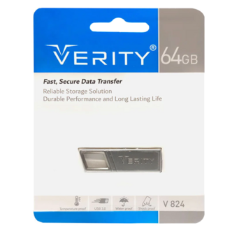 فلش مموری وریتی مدل V824 USB3.0 ظرفیت 64 گیگابایت فلش مموری وریتی مدل V824 USB3.0 ظرفیت 64 گیگابایت