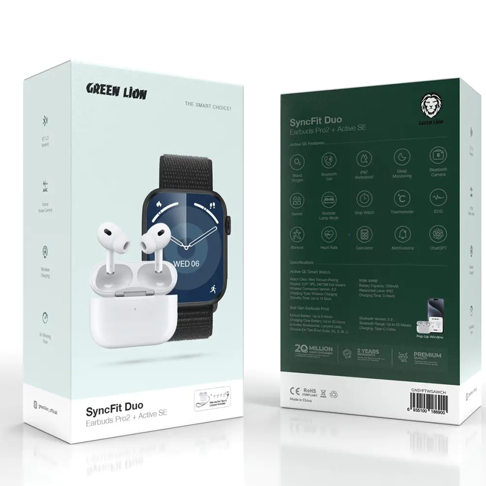 Smart Watch Green Lion SyncFit DUO (Active SE + Earbuds Pro 2)
