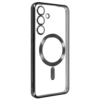 قاب شفاف دور رنگی همراه مگ سیف و محافظ لنز Galaxy S23 FE قاب شفاف دور رنگی همراه مگ سیف و محافظ لنز Galaxy S23 FE