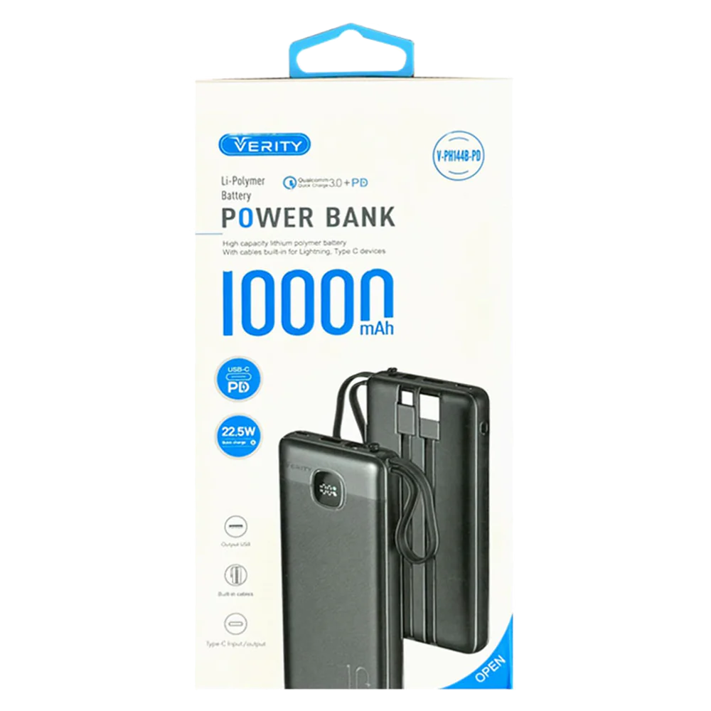 VERITY V-PH145B-20PD QC3.0 PD 22.5W 20000mAh POWER BANK