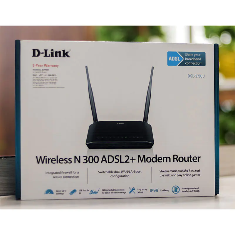 D-Link DSL-2790U ADSL2 Plus Wireless N300 Modem Router