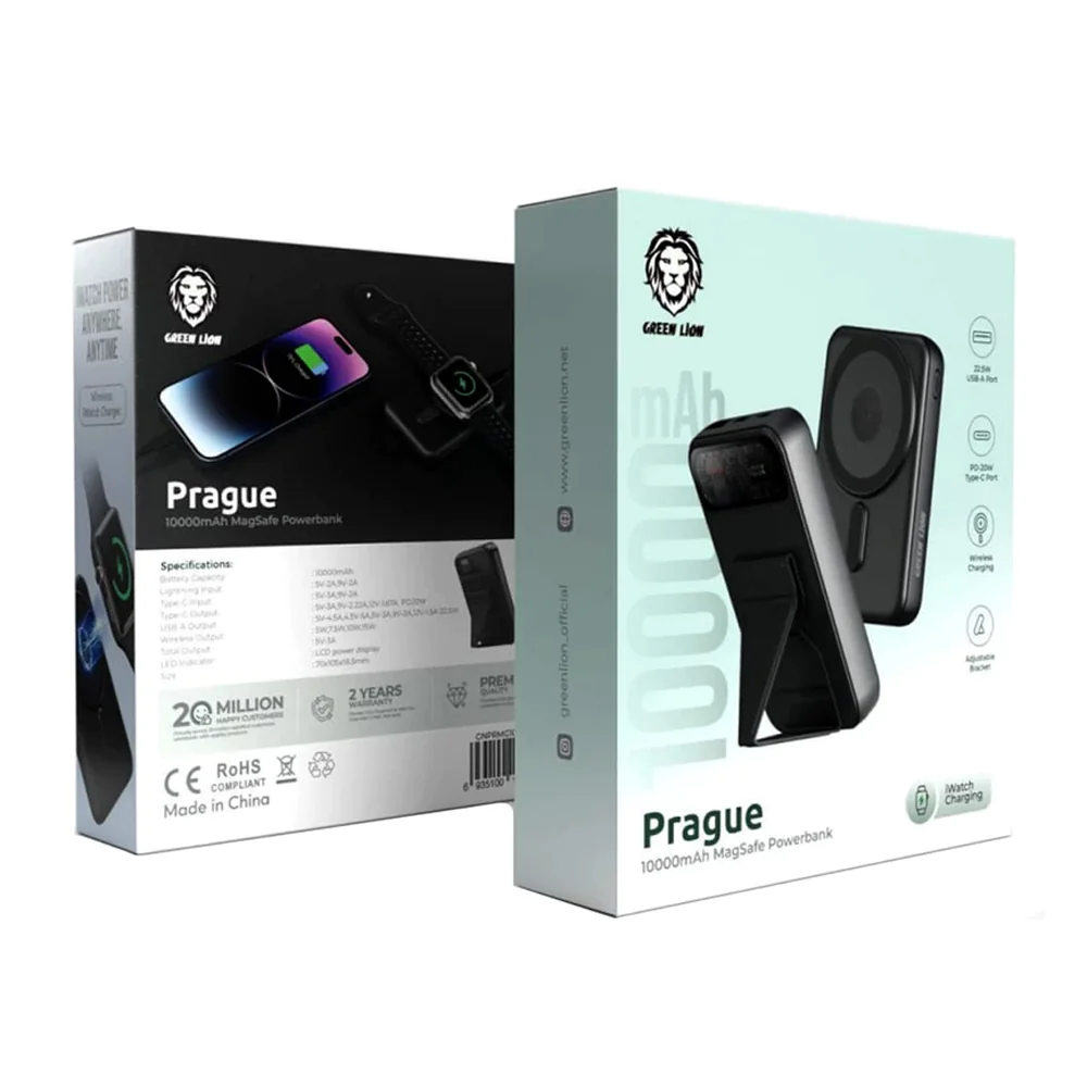 Green Prague 10000mAh Magsafe Powerbank