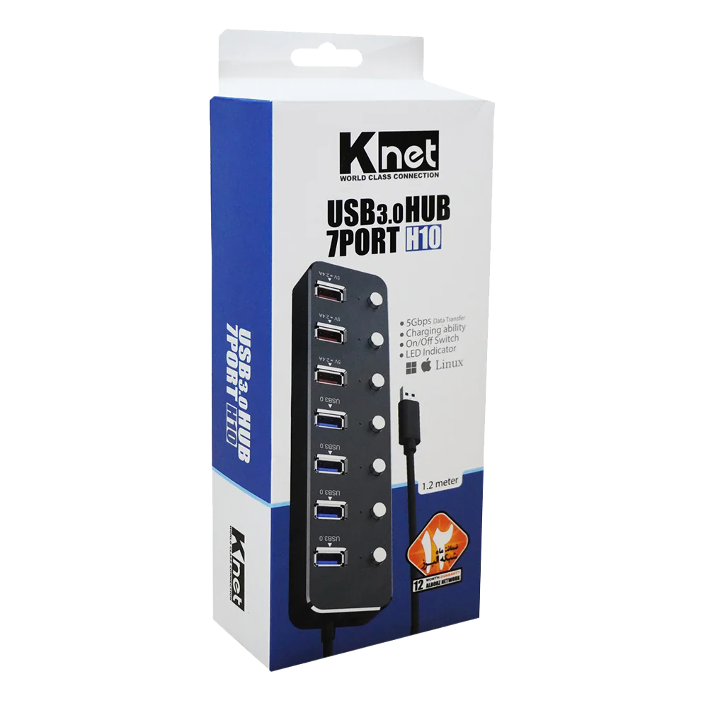 Knet K-HUAMH10 7port USB 3.0 HUB