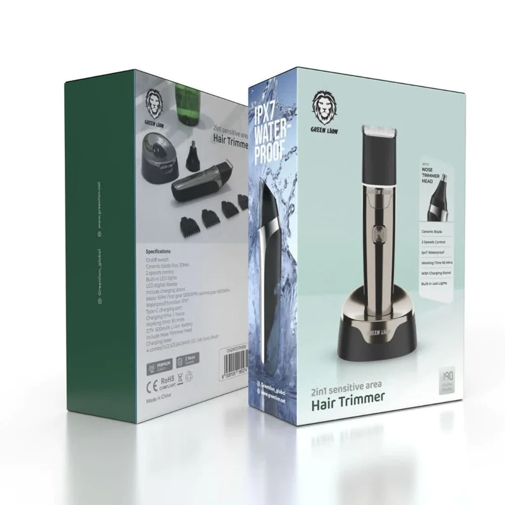 Green Lion Hair Trimmer (2in1 Sensitive Area) Shaver