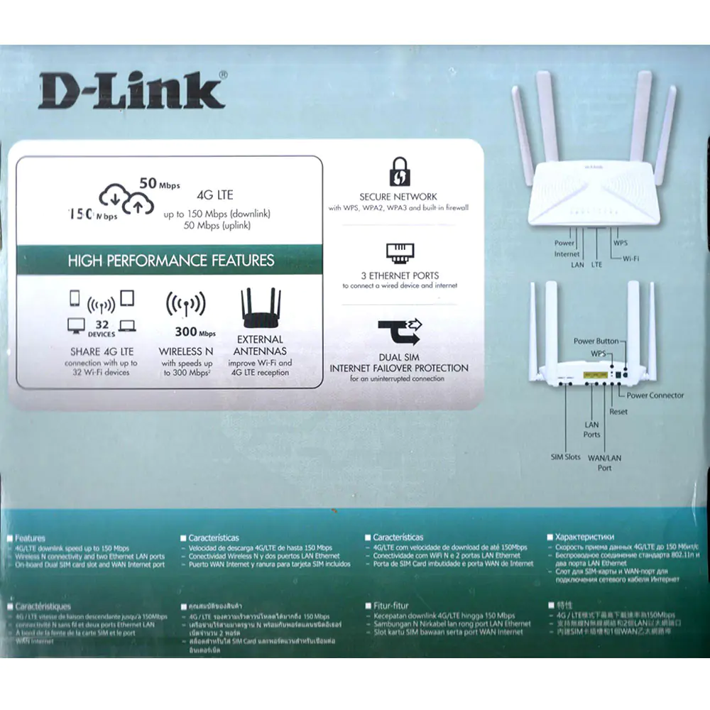 D-LINK DWR-M922 NEW 4G LTE DUAL SIM