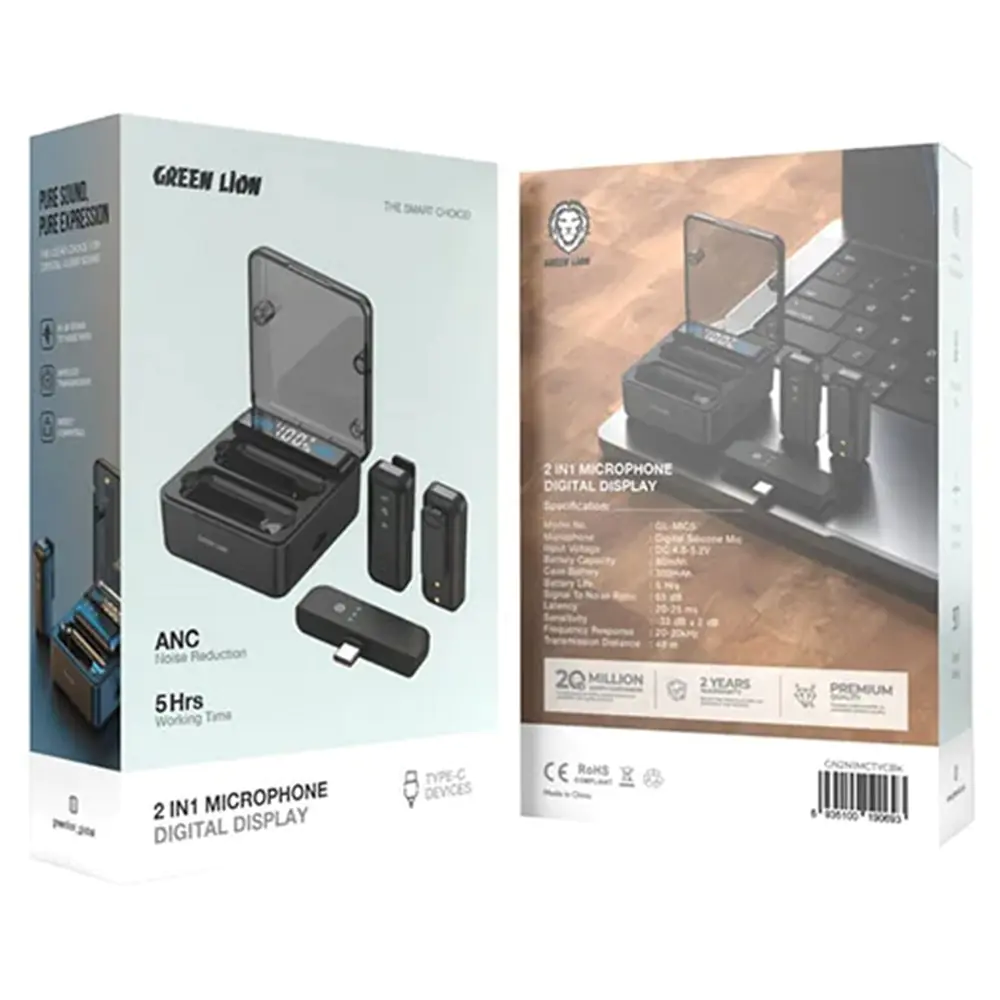 Green Lion 2 in 1 Microphone with Digital Display