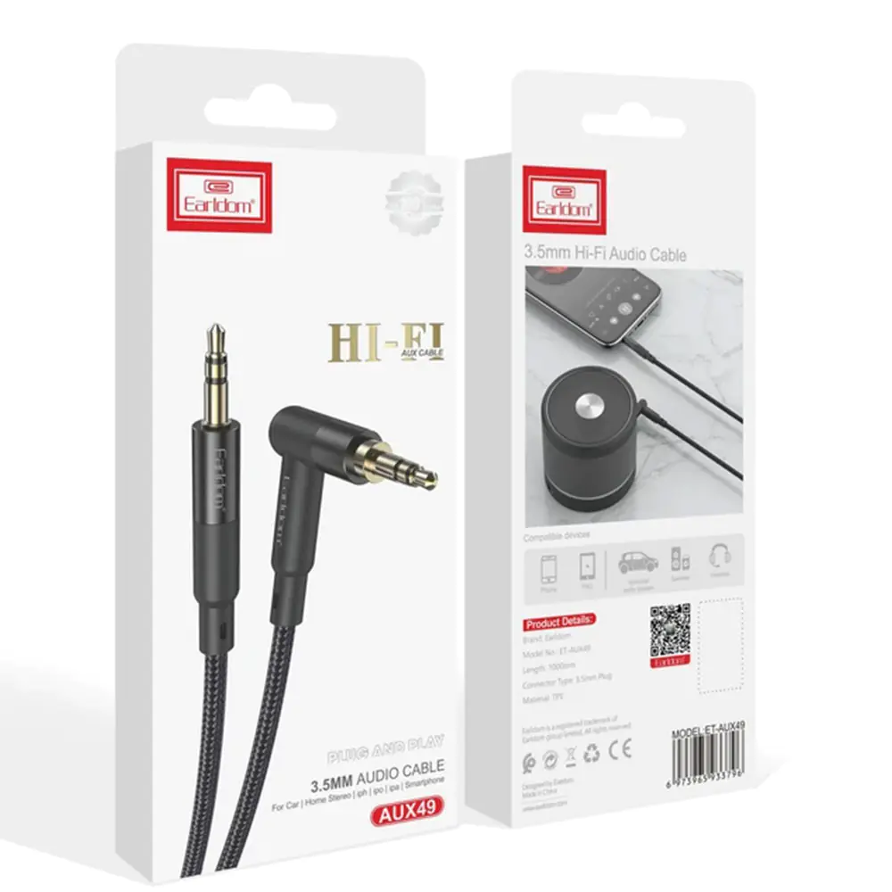 Earldom ET-AUX49 1m AUX Cable